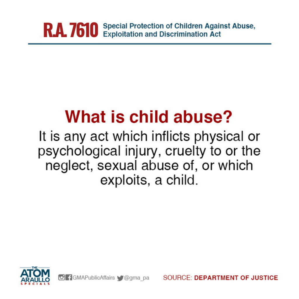 RA 7610 Special Protection of Children Against Abuse, Exploitation