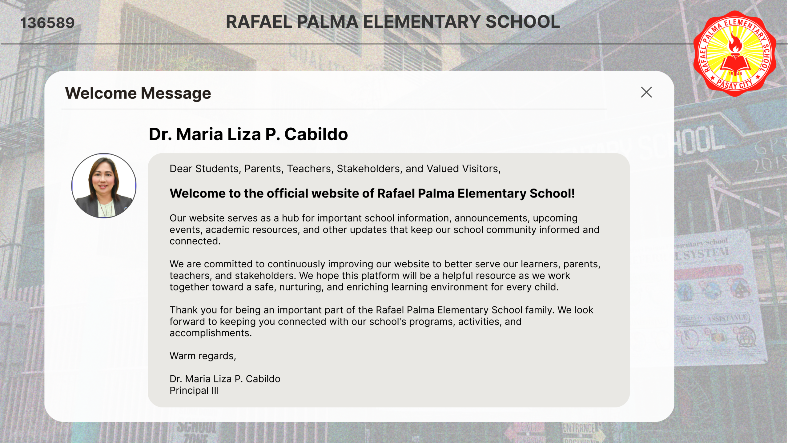 NEW Welcome Message