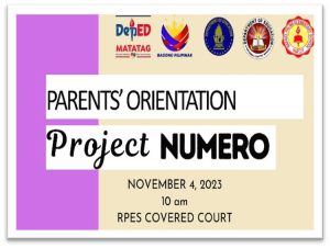 Parents’ Orientation on Project NUMERO